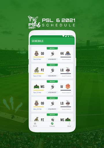 PSL 6 2021 Pakistan Super League Schedule & Teams screenshot 4