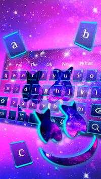 Cool Galaxy Marshmellow Keyboard Theme screenshot 2