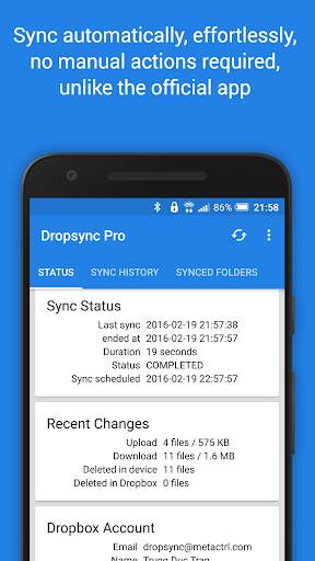 Dropsync: Autosync for Dropbox screenshot 2