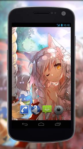 Anime Girls in Shrine LWP screenshot 1