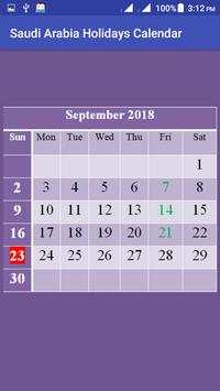 Saudi Arabia Holiday Calendar screenshot 3