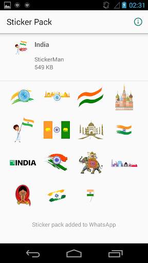 व्हाट्सएप के लिए भारत के स्टिकर screenshot 2