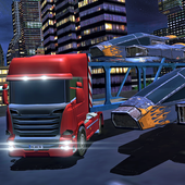 Modern Hover Car Transporter icon