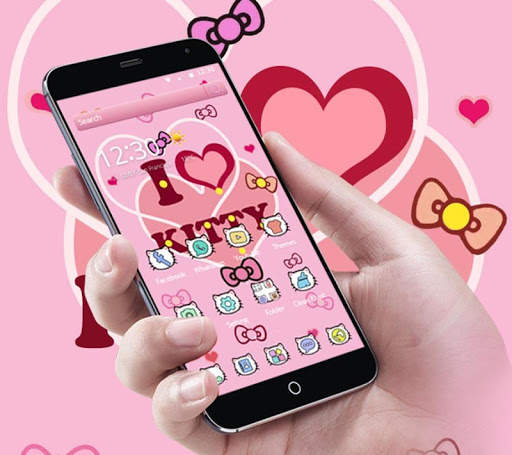 Kitty Princess Pink Butterfly theme 3 تصوير الشاشة