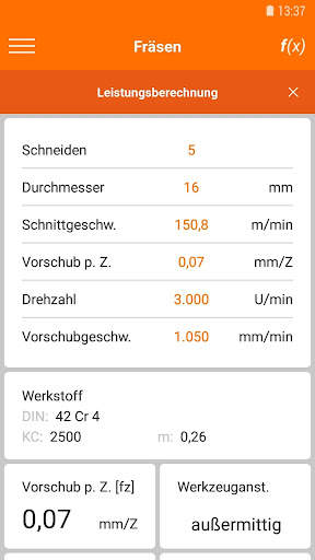 Hoffmann Zerspanungsrechner screenshot 3