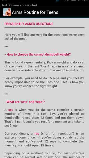 Arms Routine for Teens screenshot 7