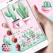 Cute Cartoon Cactus keyboard 10001001