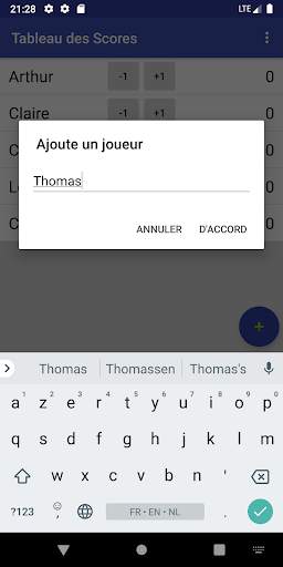 Tableau des Scores screenshot 2