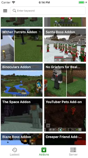 Addons for MCPE - Mods Packs 2 تصوير الشاشة