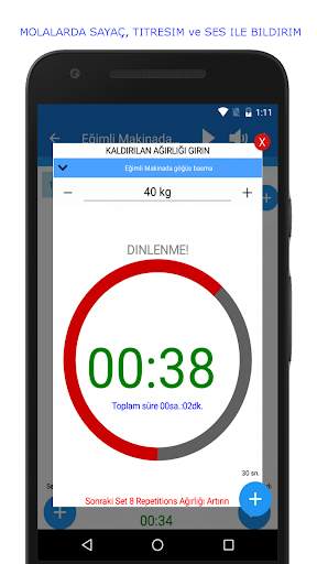 Antrenmanım - Vücut Geliştirme ve fitness program screenshot 8