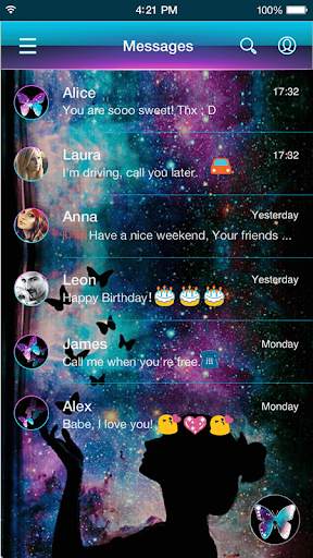 Wish Butterfly Dream Emoji Keyboard Theme स्क्रीनशॉट 5
