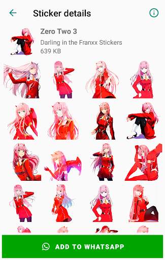 Darling in the Franxx Stickers for WhatsApp screenshot 3