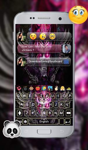 Blood skeleton Dragon GO Keyboard theme screenshot 2