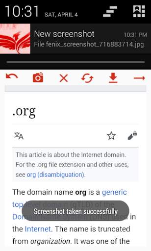 Fenix Web Browser screenshot 4