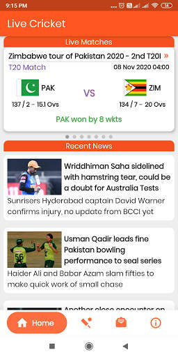 Cricket India Live : Live matches and Scores App screenshot 1