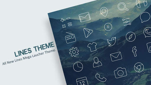 Line Theme for Mega Launcher screenshot 1