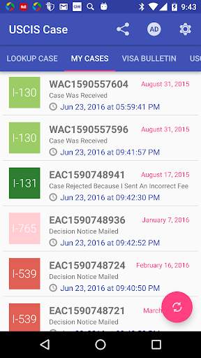 Status Tracker for USCIS Case screenshot 2