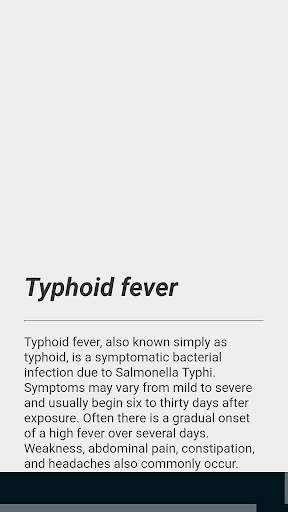 Typhoid Fever Disease 4 تصوير الشاشة