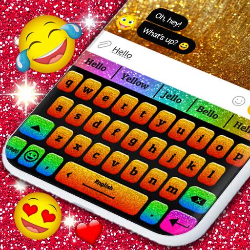 Glitter Keyboard 💎 Neon Color Theme 2.4.5