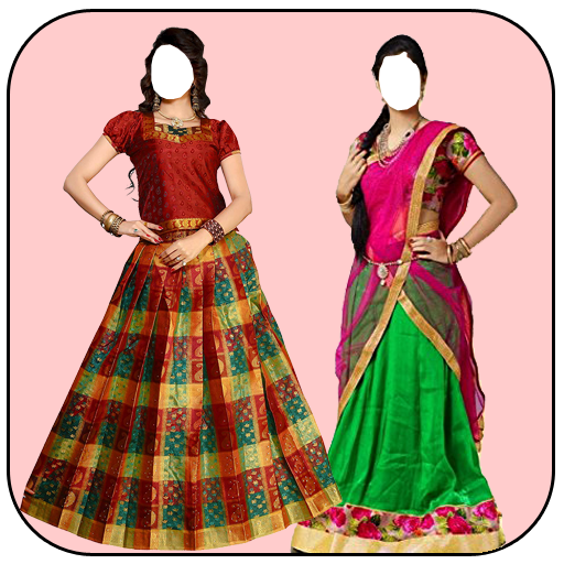 Women Pattu Dress Photo Suit icon