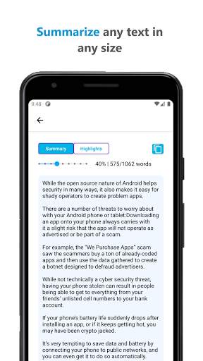 Text Summary and Analysis screenshot 2