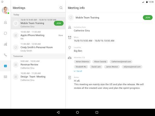 Cisco Jabber pour Android screenshot 11