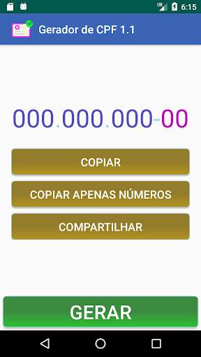 Gerador de CPF screenshot 1
