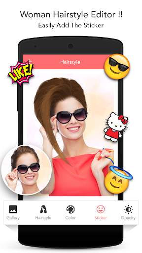 Woman hairstyle photoeditor screenshot 6