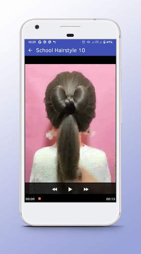 School Hairstyle - Video Step By Step Offline screenshot 6