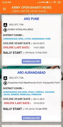 Army bharti news app screenshot 3