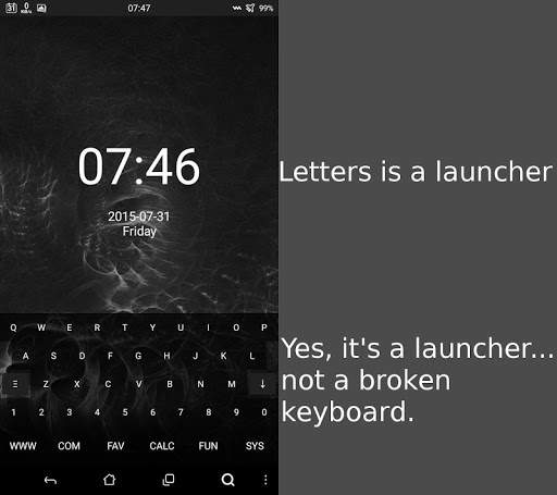 Letters Launcher screenshot 1