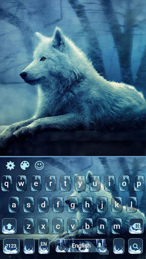 Night Wolf Keyboard Theme स्क्रीनशॉट 1