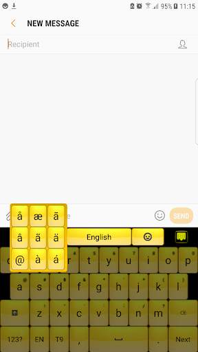 Yellow Keyboard स्क्रीनशॉट 6