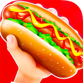 Hot Dog crazy chef icon