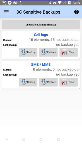 3C Sensitive Backups скриншот 1