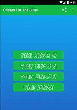 Cheats For The Sims screenshot 1