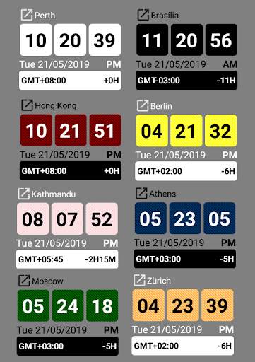 World Clock Widget   screenshot 1