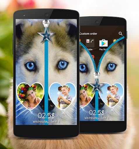 Puppy Zipper Lock Screen 4 تصوير الشاشة