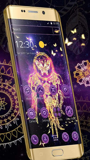 Neon Butterfly Dream Catcher Theme screenshot 1