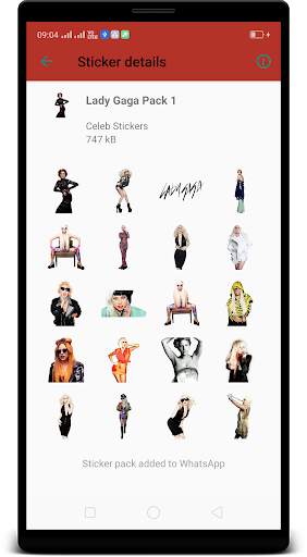 Lady Gaga WAStickerApps : Stickers for Whatsapp screenshot 2