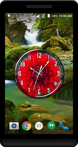 Red Dahlia Clock Live WP screenshot 1