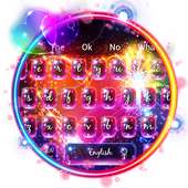 Multi Colour Neon Heart Keyboard Theme on 9Apps