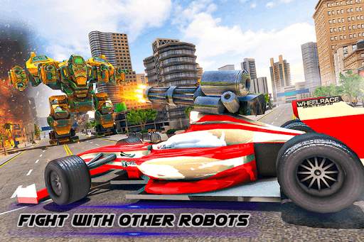 Flying Formula Car Robot Transform: Shooting Games screenshot 6