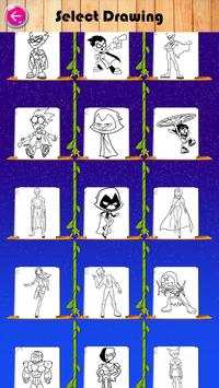 Teen Coloring Titans Go Game screenshot 5