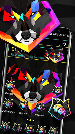 Colorful Wolf Launcher Theme screenshot 1