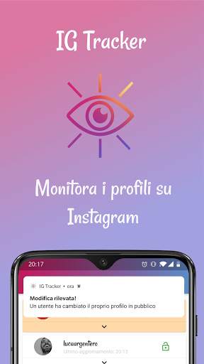 IG Tracker - Monitora gli account Instagram screenshot 1