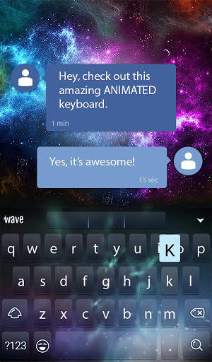 Nebulas Animated Keyboard   Live Wallpaper screenshot 3
