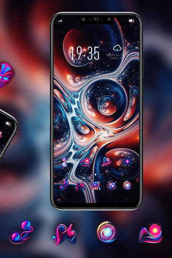 Colorful theme Red bubble sky art Y21L screenshot 3