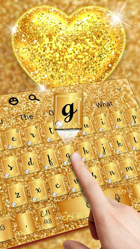 Love Gold Glitter Keyboard screenshot 1