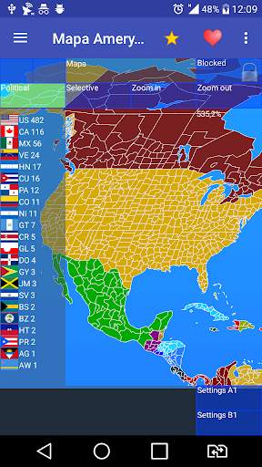 Map of North America Free screenshot 1